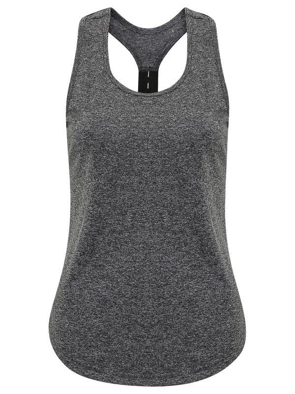 Black Melange Women's TriDri® performance strap back vest