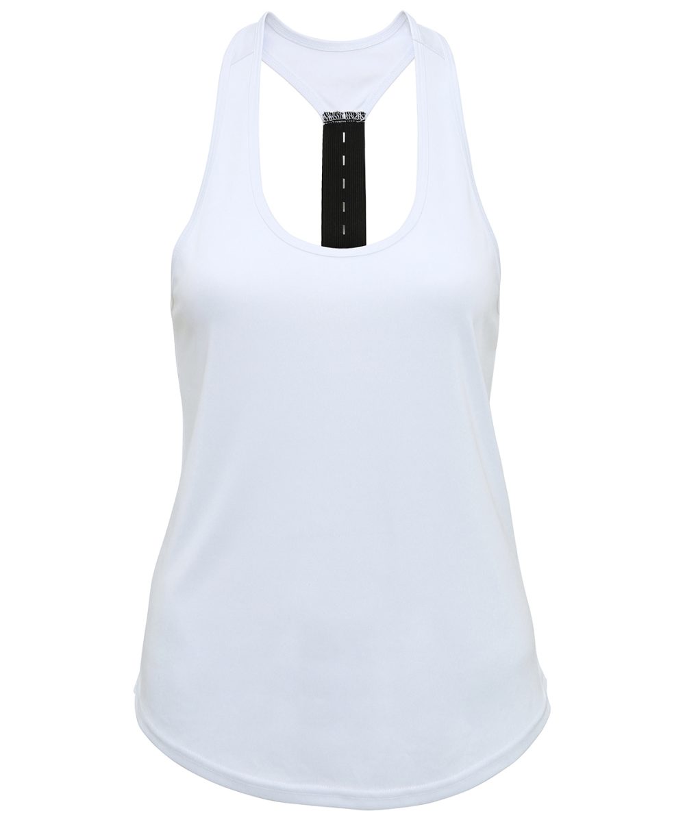 White Women's TriDri® performance strap back vest