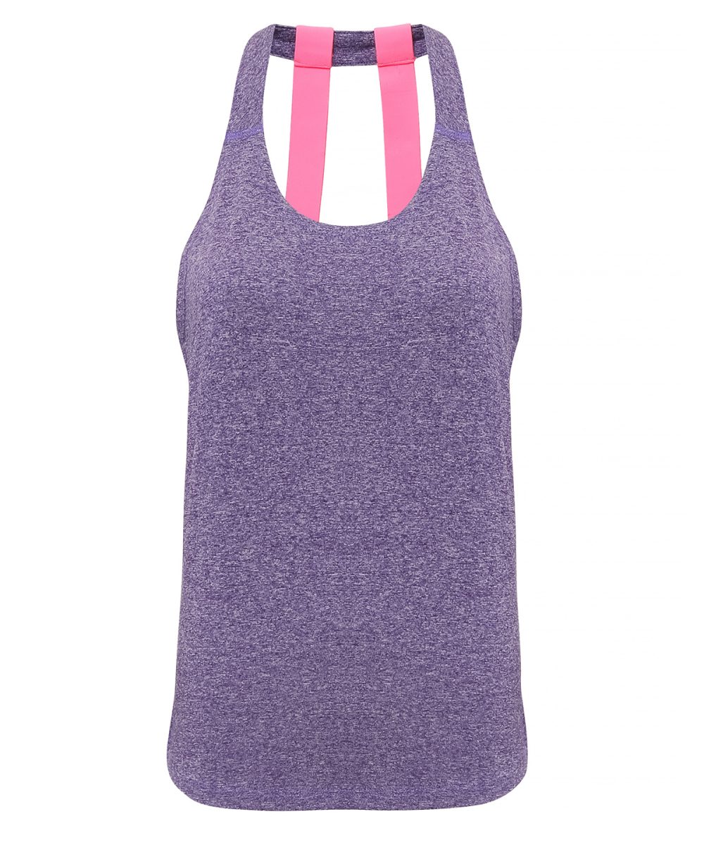 Purple Melange Women's TriDri® double strap back vest