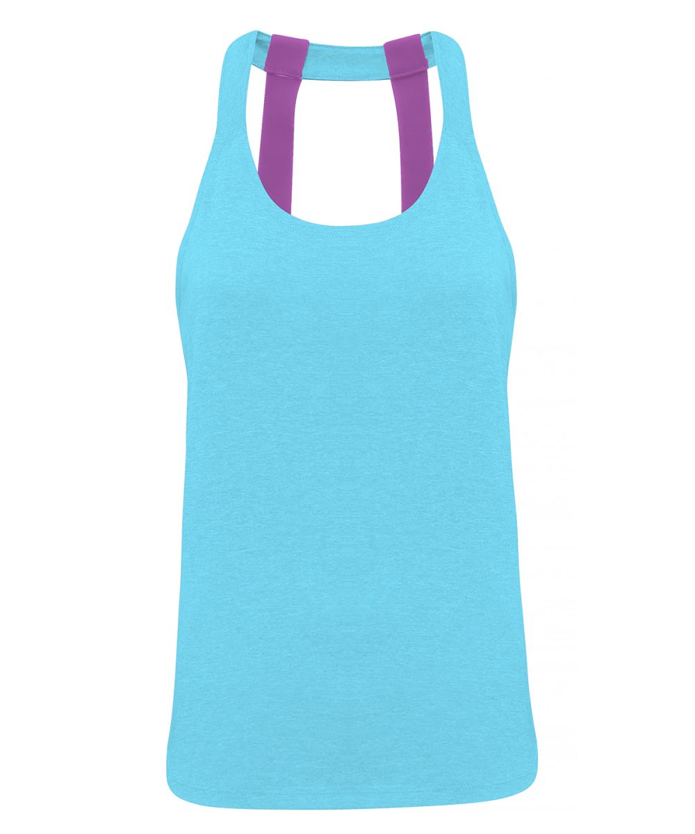 Turquoise Melange Women's TriDri® double strap back vest