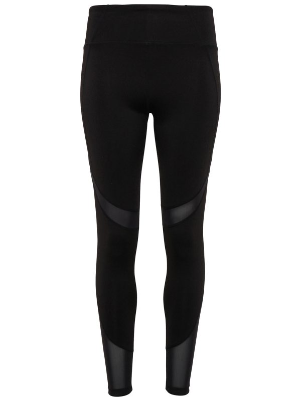 Black* Women's TriDri® mesh tech panel leggings full-length