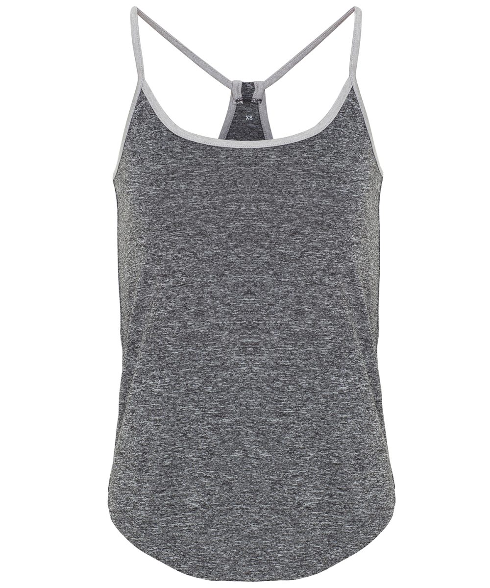 Black Melange/Silver Melange Women's TriDri® yoga vest