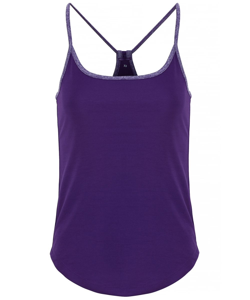 Bright Purple/Purple Melange Women's TriDri® yoga vest