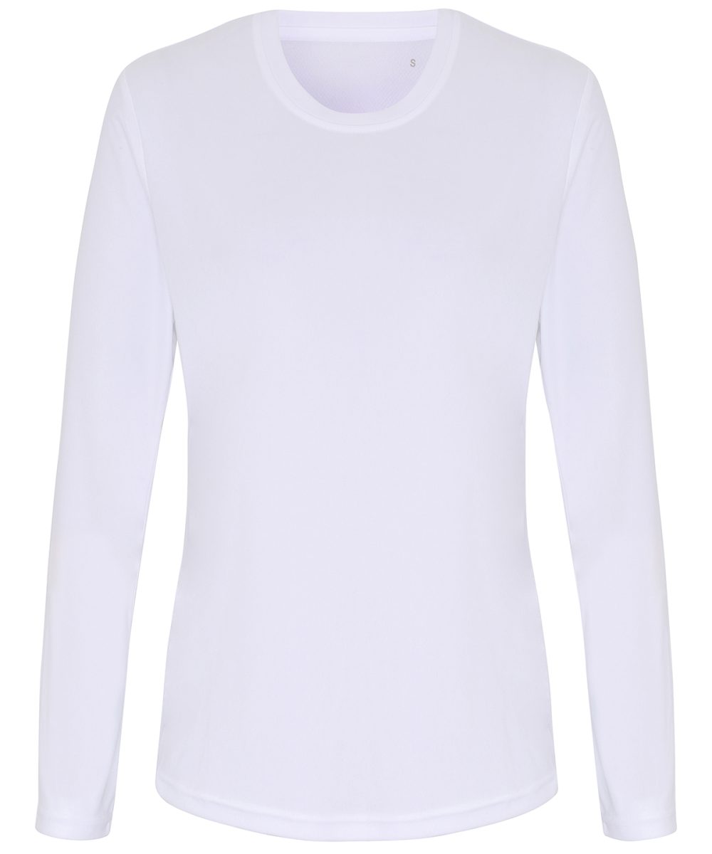 White Women's TriDri® long sleeve performance t-shirt