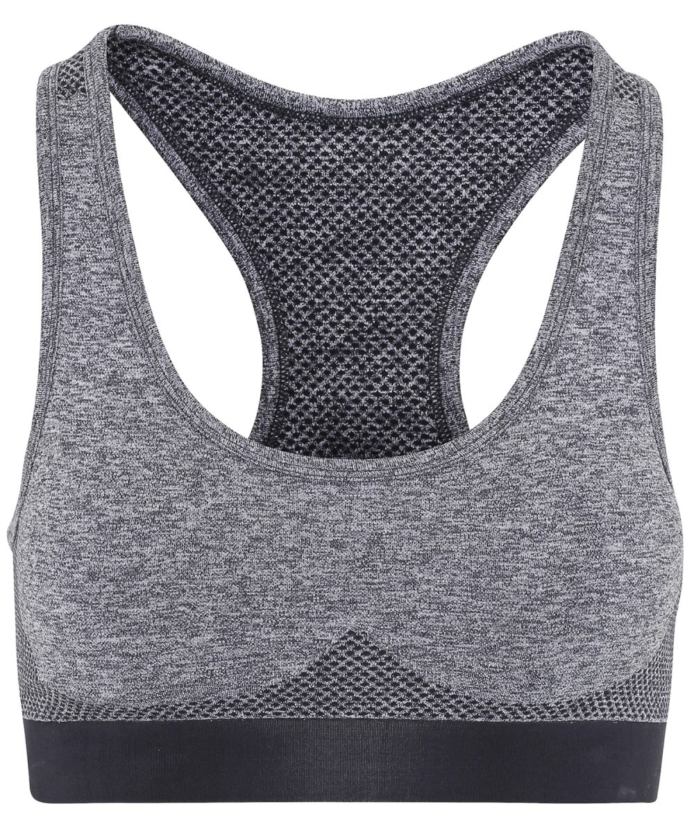 Charcoal TriDri® seamless '3D fit' multi-sport sculpt bra