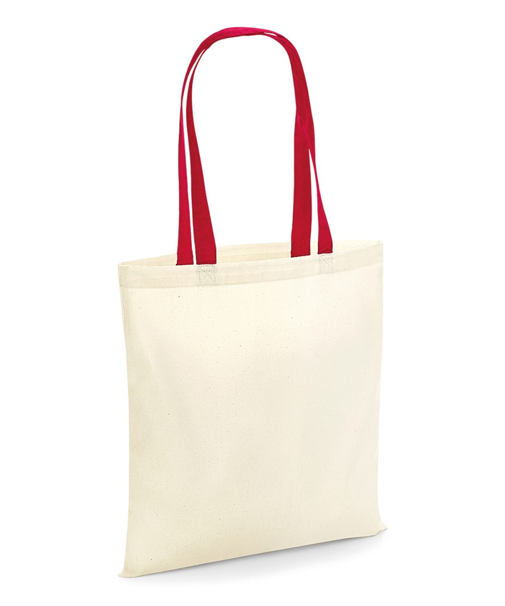 Natural/Classic Red Bag for life - contrast handles