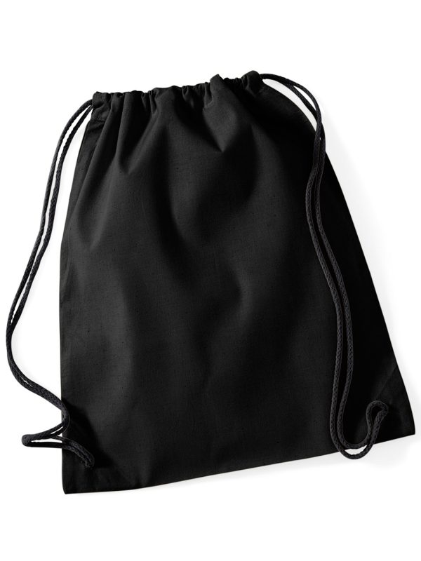 Black/Black Cotton gymsac