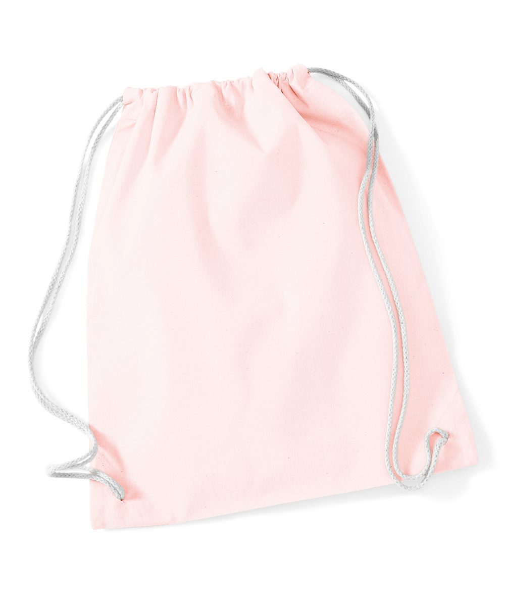 Pastel Pink/White Cotton gymsac