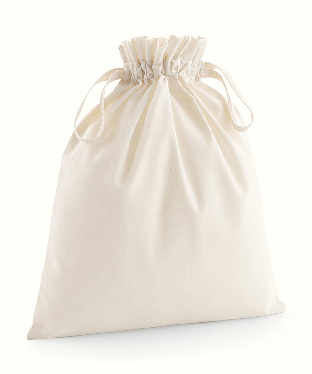 Natural Organic cotton drawcord bag