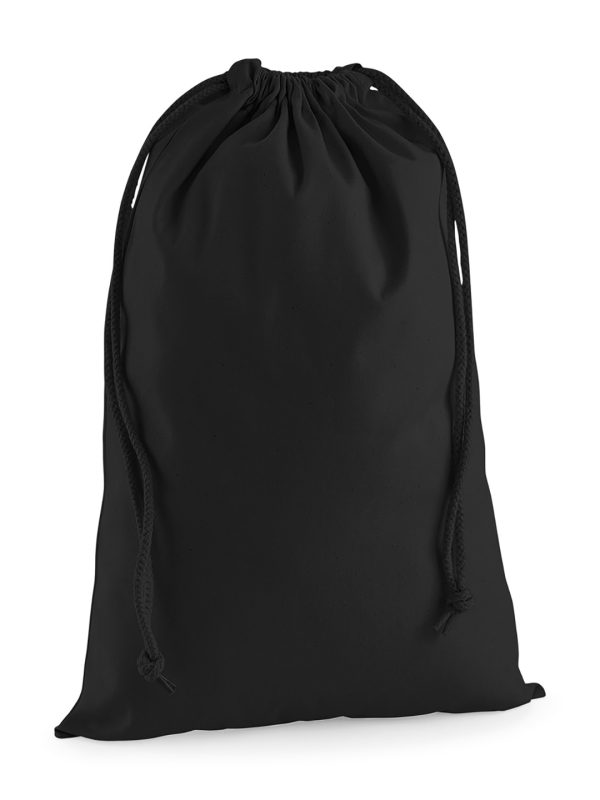 Black Premium cotton stuff bag