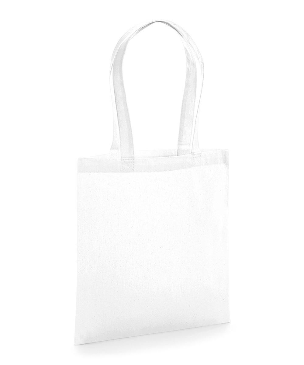 White Organic premium cotton tote