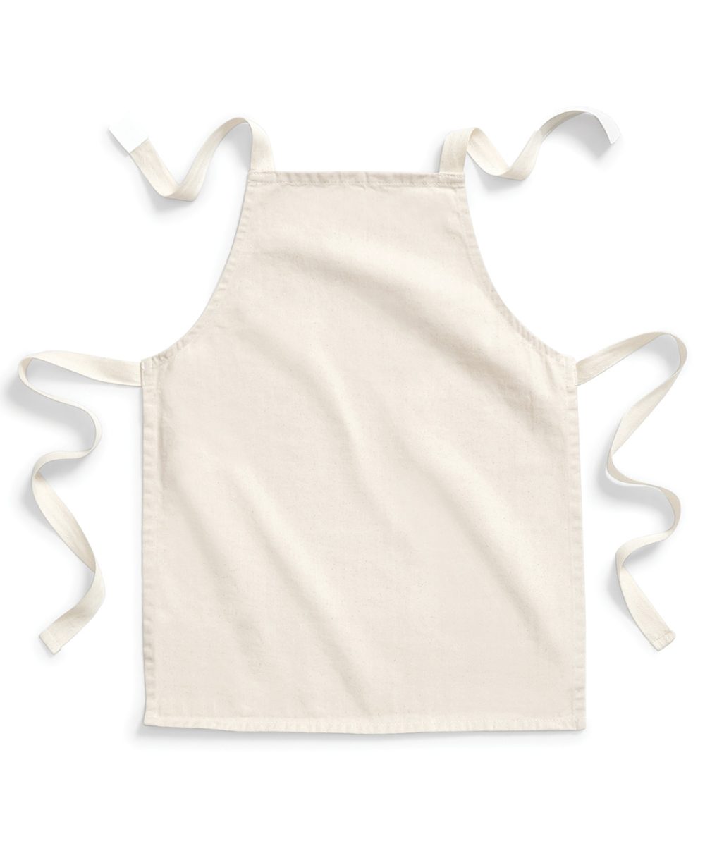 Natural Fairtrade cotton junior craft apron