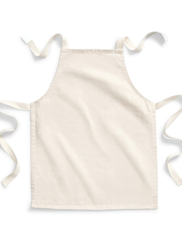 Natural Fairtrade cotton junior craft apron