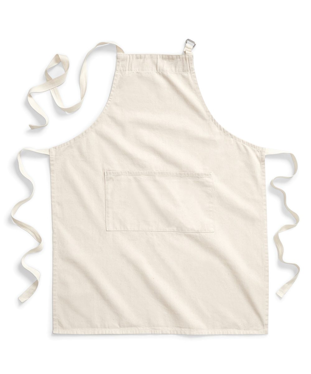 Natural Fairtrade cotton adult craft apron