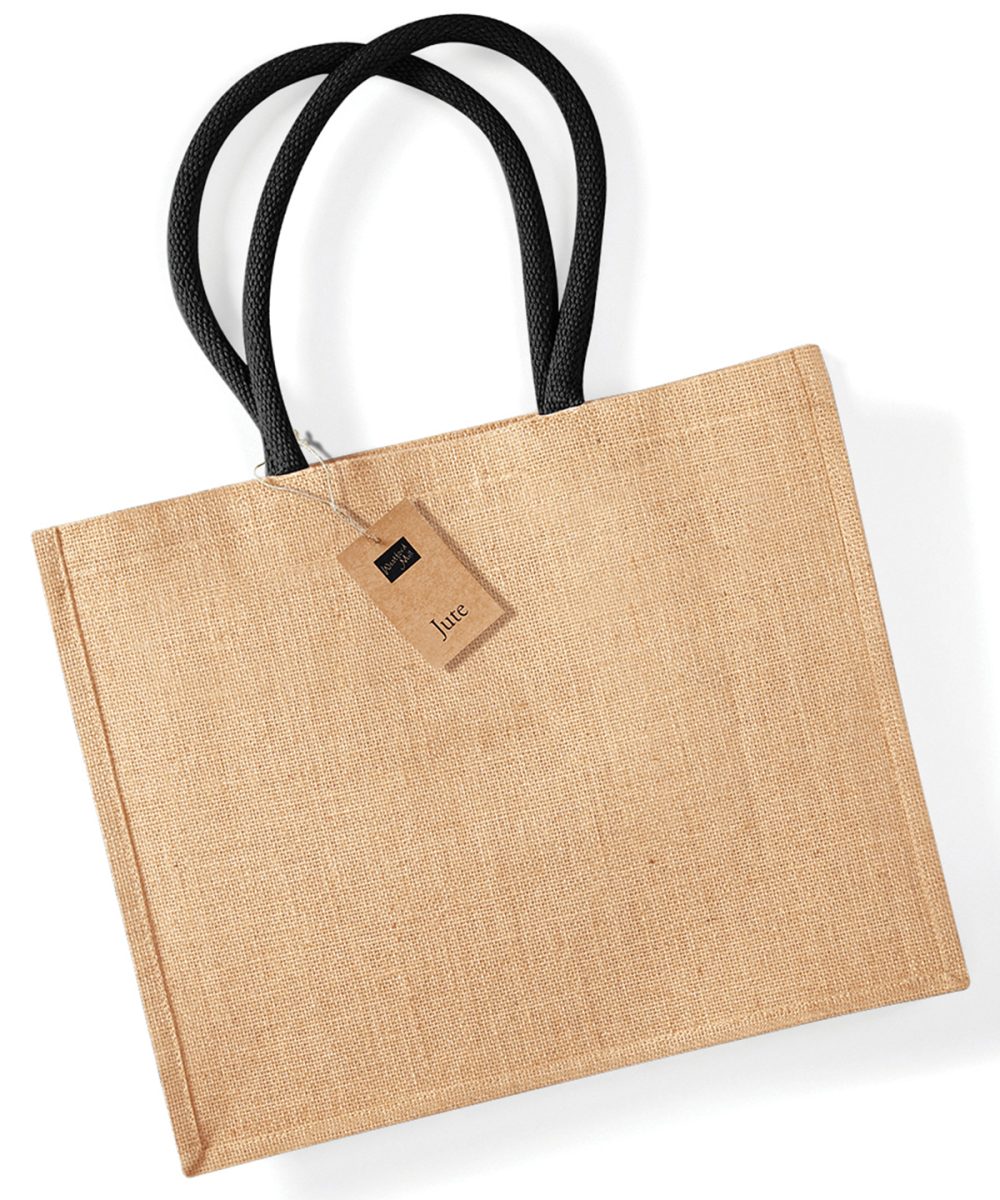 Natural/Black Jute classic shopper