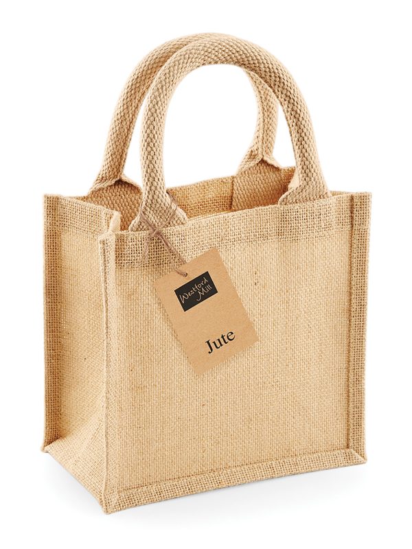 Natural Jute petite gift bag