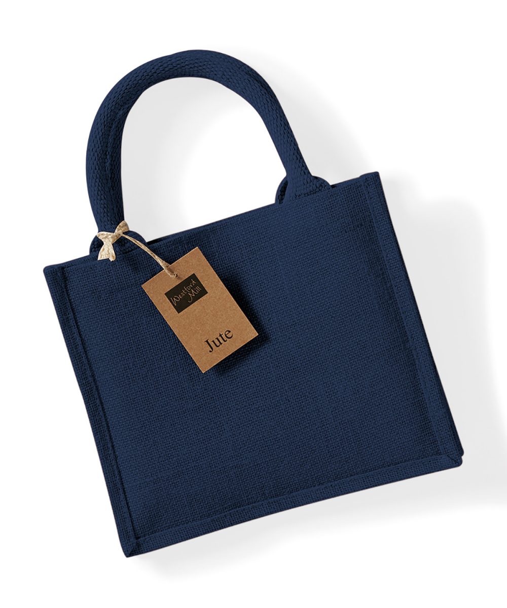 Navy/Navy Jute mini gift bag