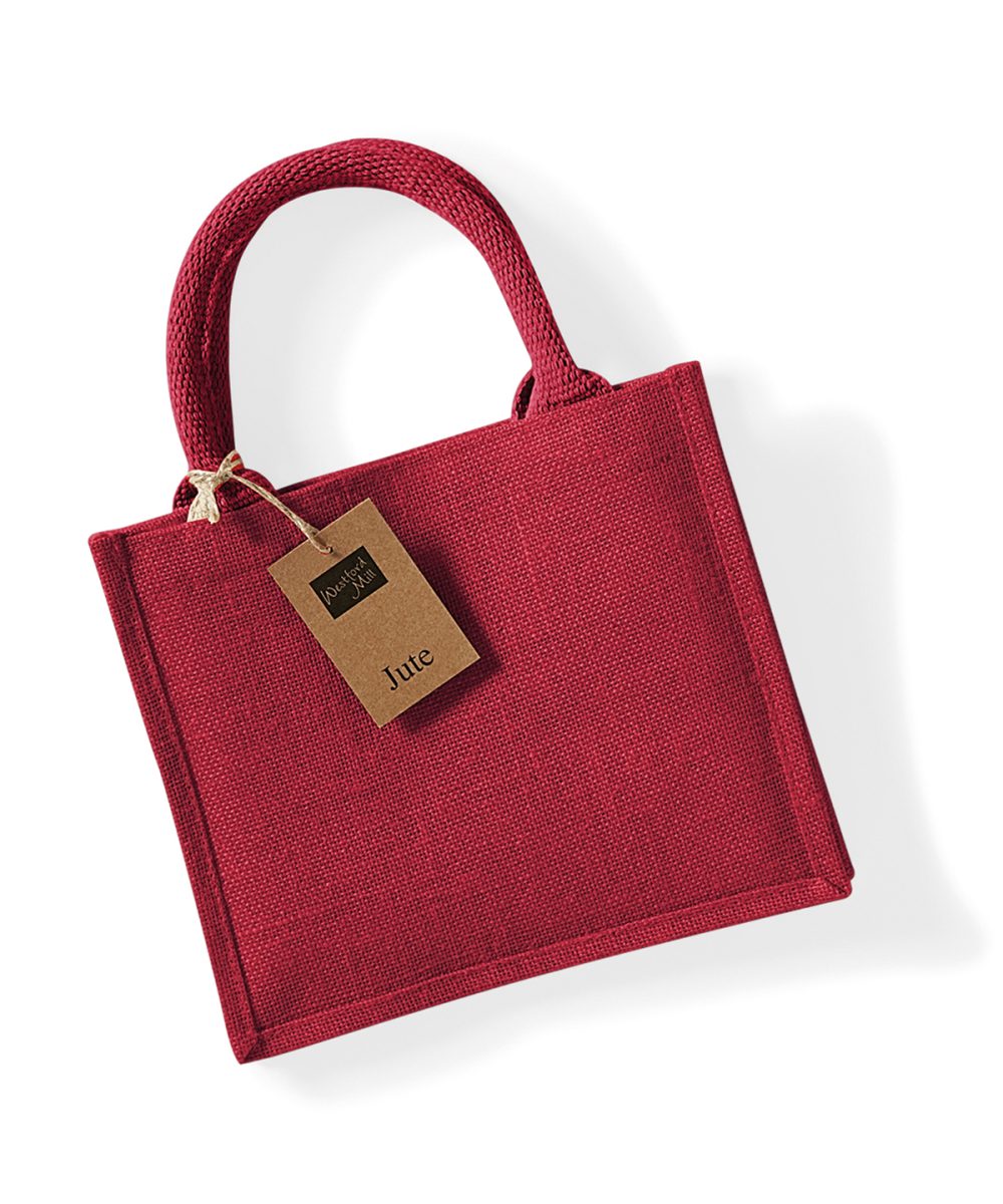 Red/Red Jute mini gift bag