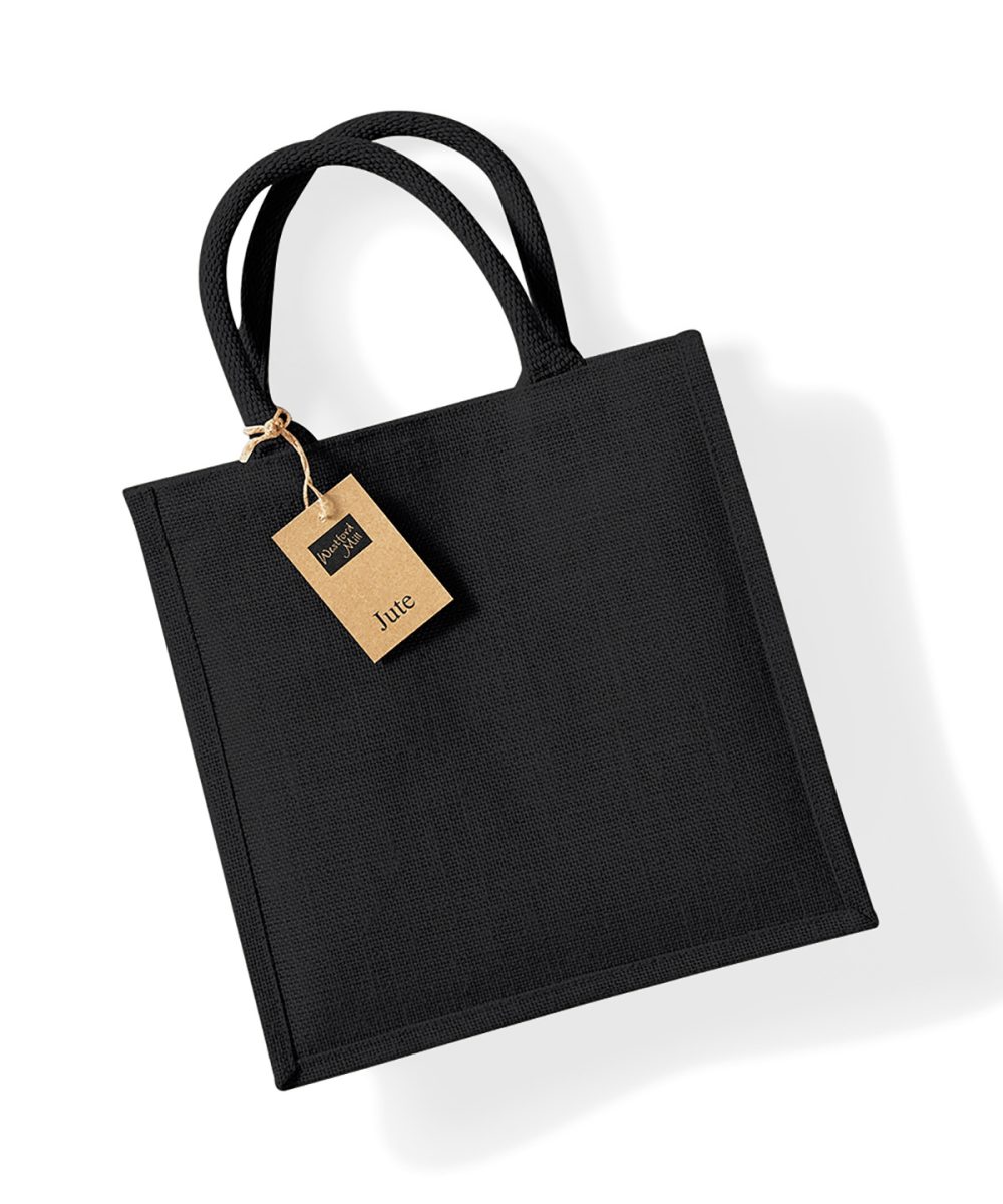 Black/Black Jute midi tote