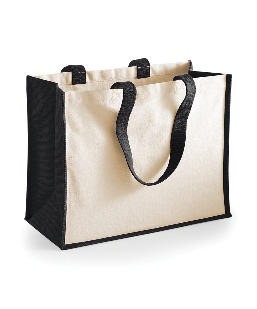 Black Printers jute classic shopper