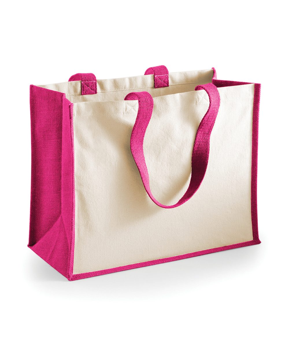 Fuchsia Printers jute classic shopper