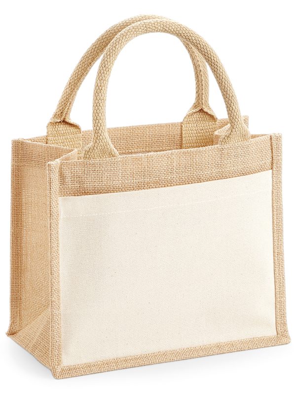 Natural Cotton pocket jute gift bag