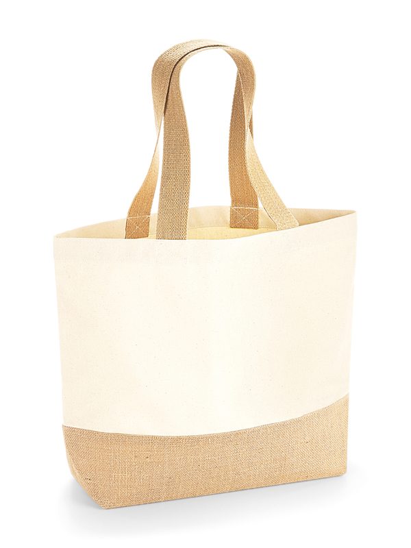 Natural Jute base canvas tote