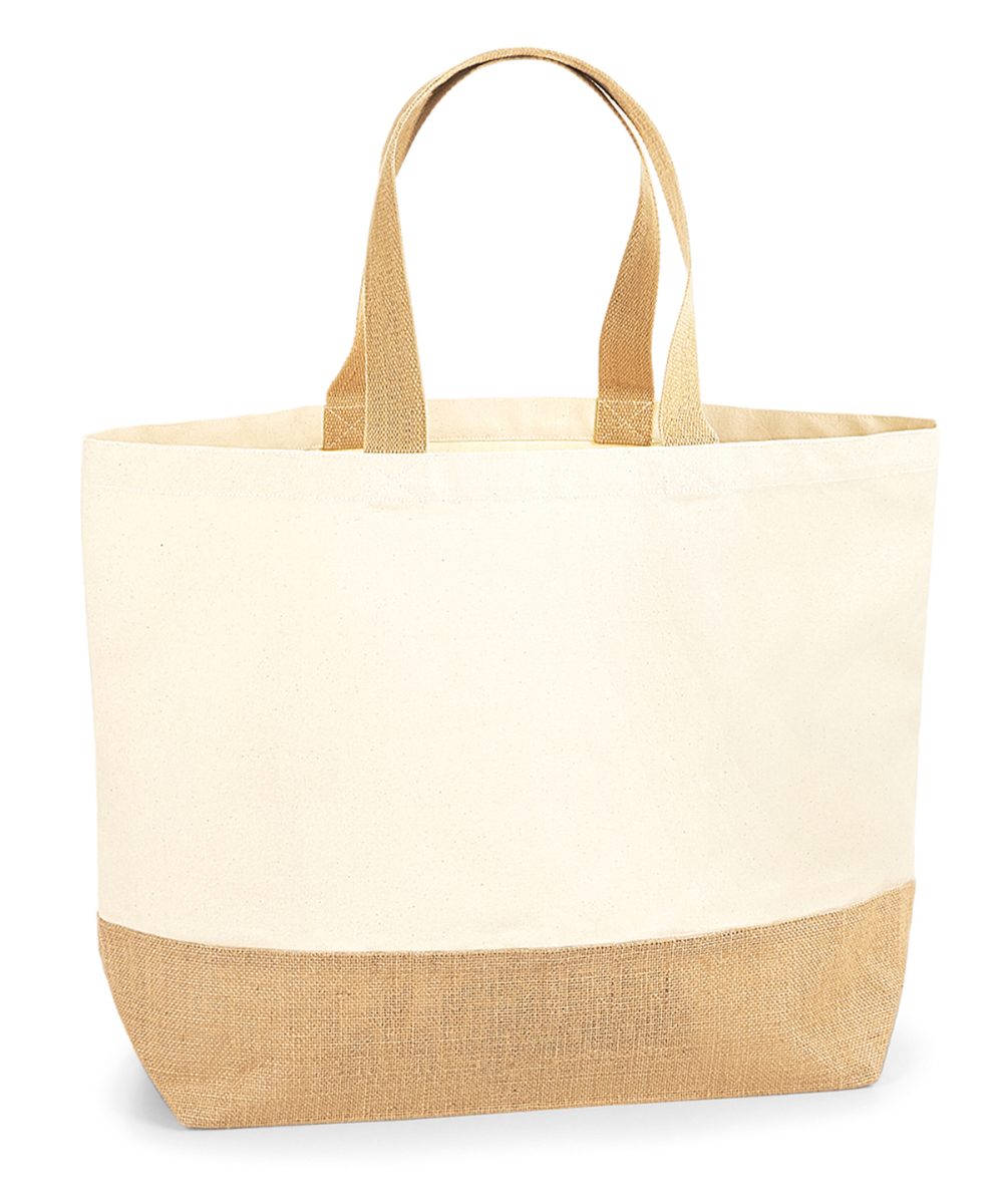 Natural Jute base canvas tote XL