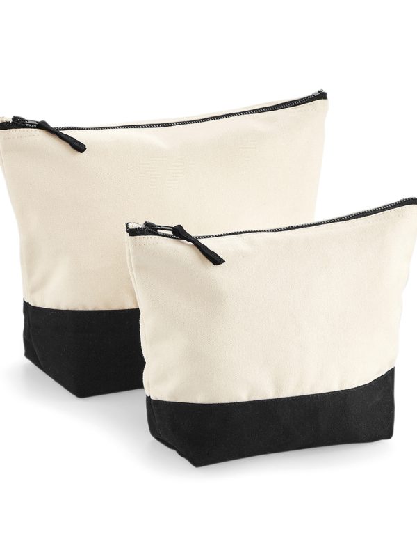 Natural/Black Dipped base canvas accessory bag