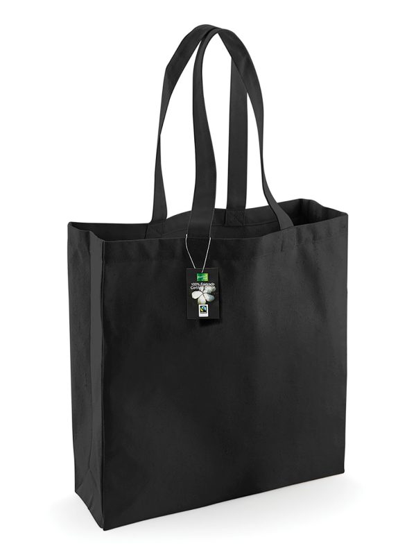 Black Fairtrade cotton classic shopper