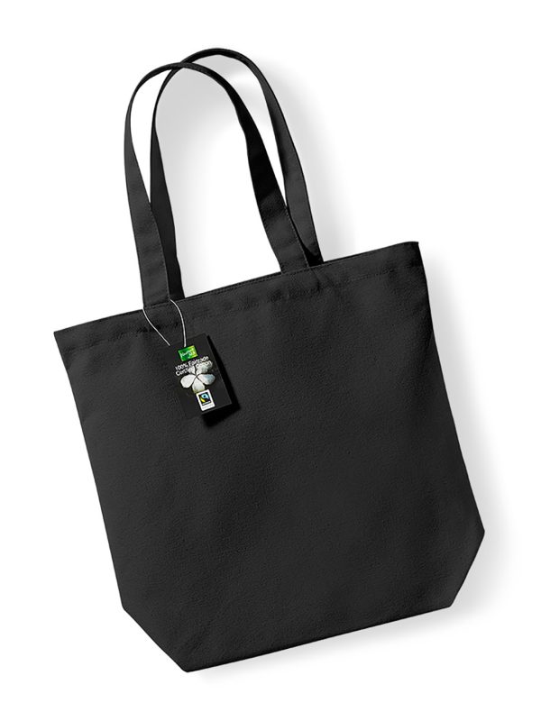 Black Fairtrade cotton Camden shopper