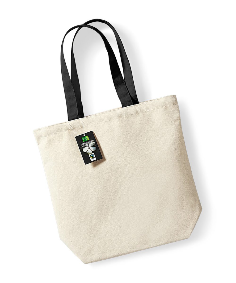 Natural/Black Fairtrade cotton Camden shopper