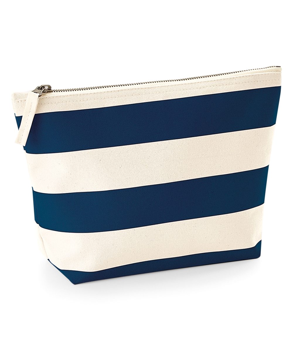 Natural/Navy Nautical accessory bag