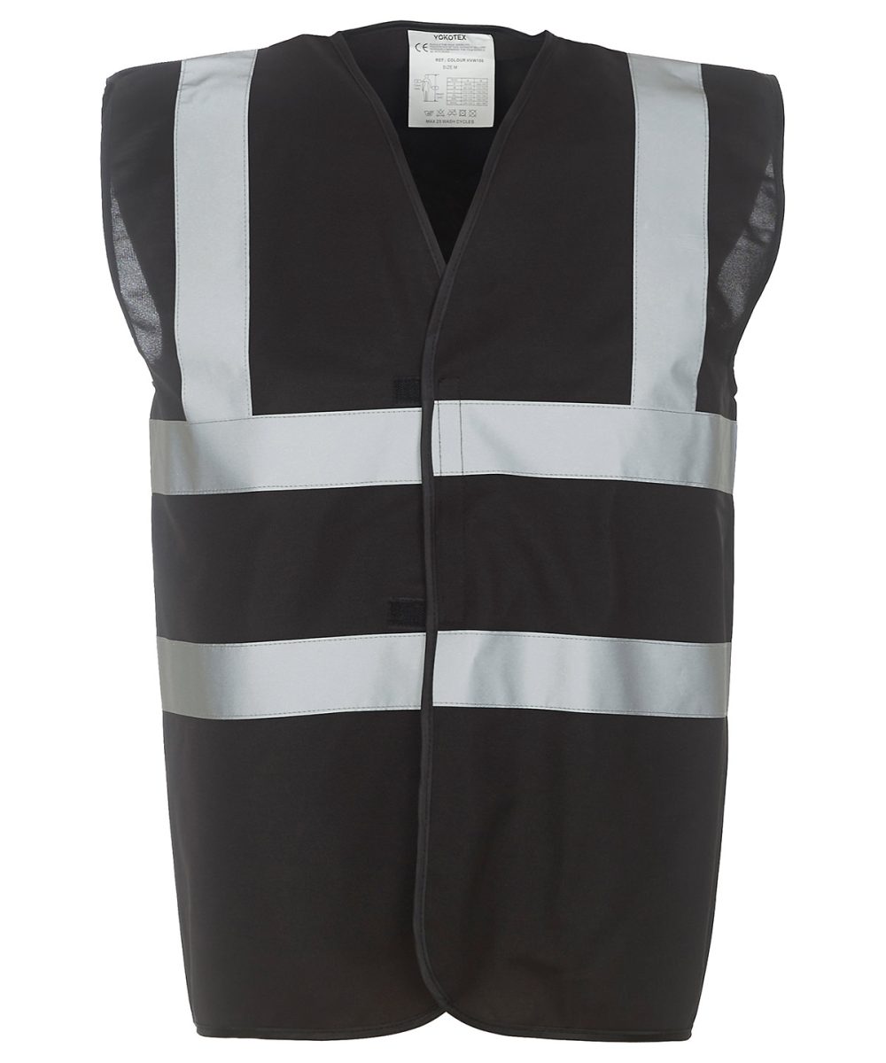 Black* Hi-vis 2-band-and-braces waistcoat (HVW100)