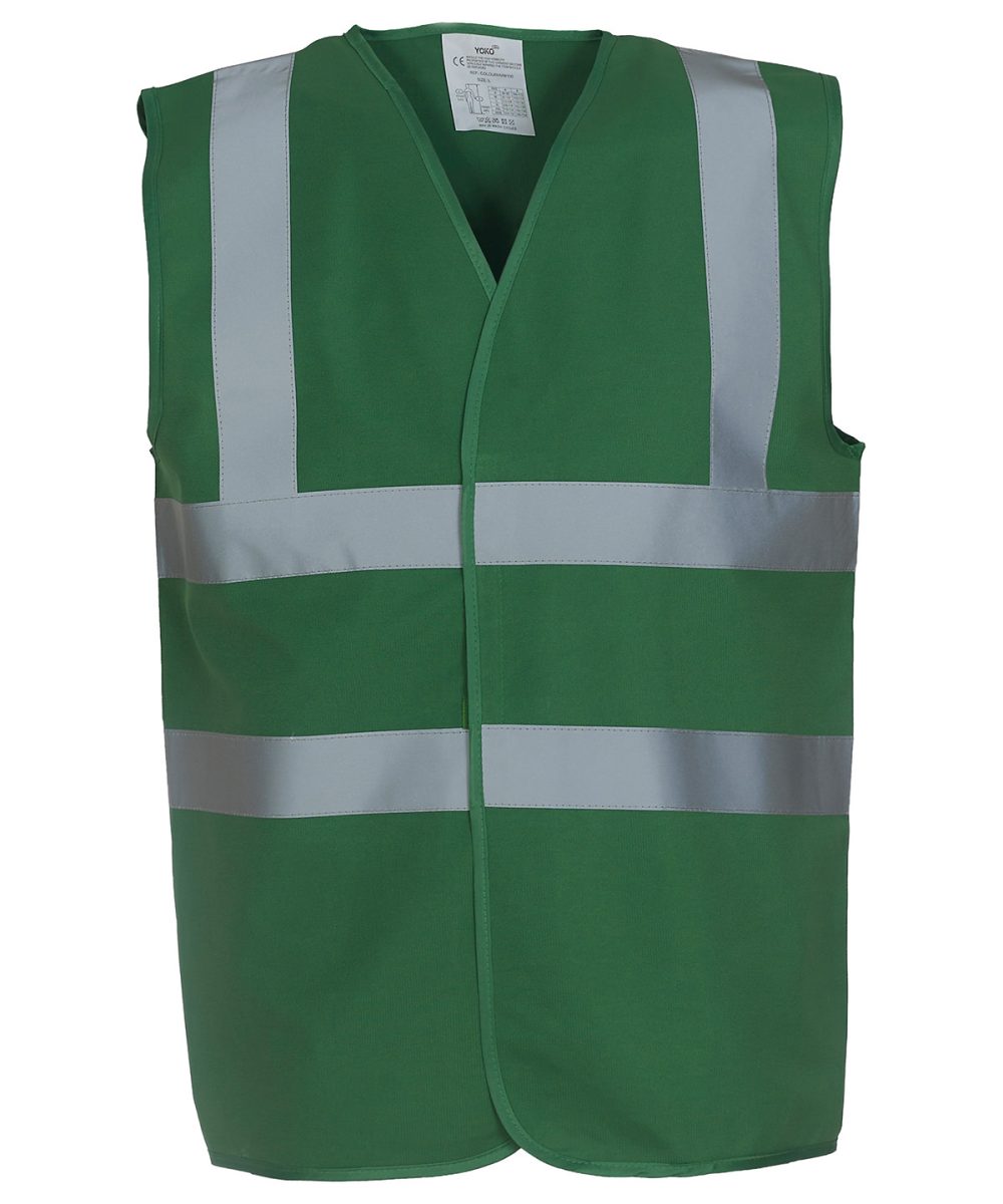 Paramedic Green Hi-vis 2-band-and-braces waistcoat (HVW100)