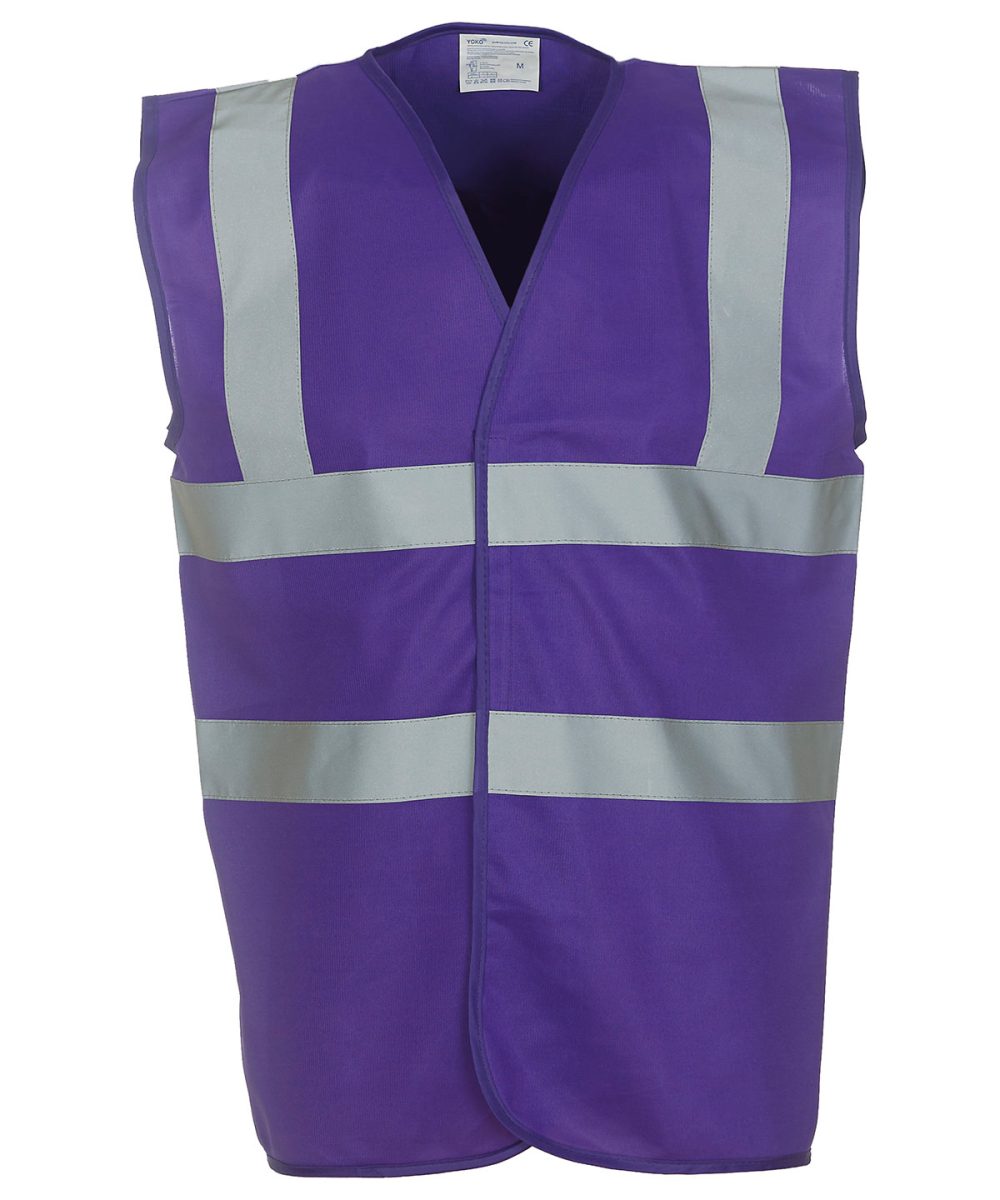 Purple Hi-vis 2-band-and-braces waistcoat (HVW100)