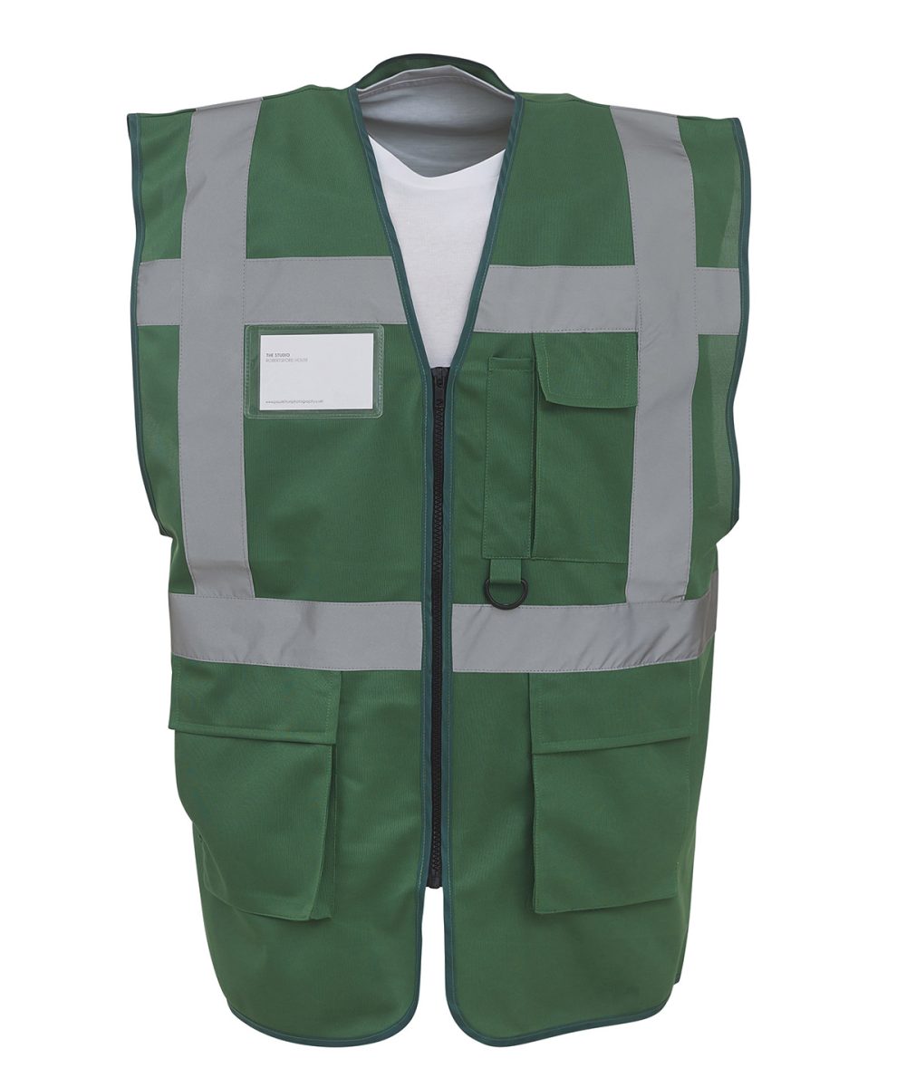 Paramedic Green Multifunctional executive hi-vis waistcoat (HVW801)