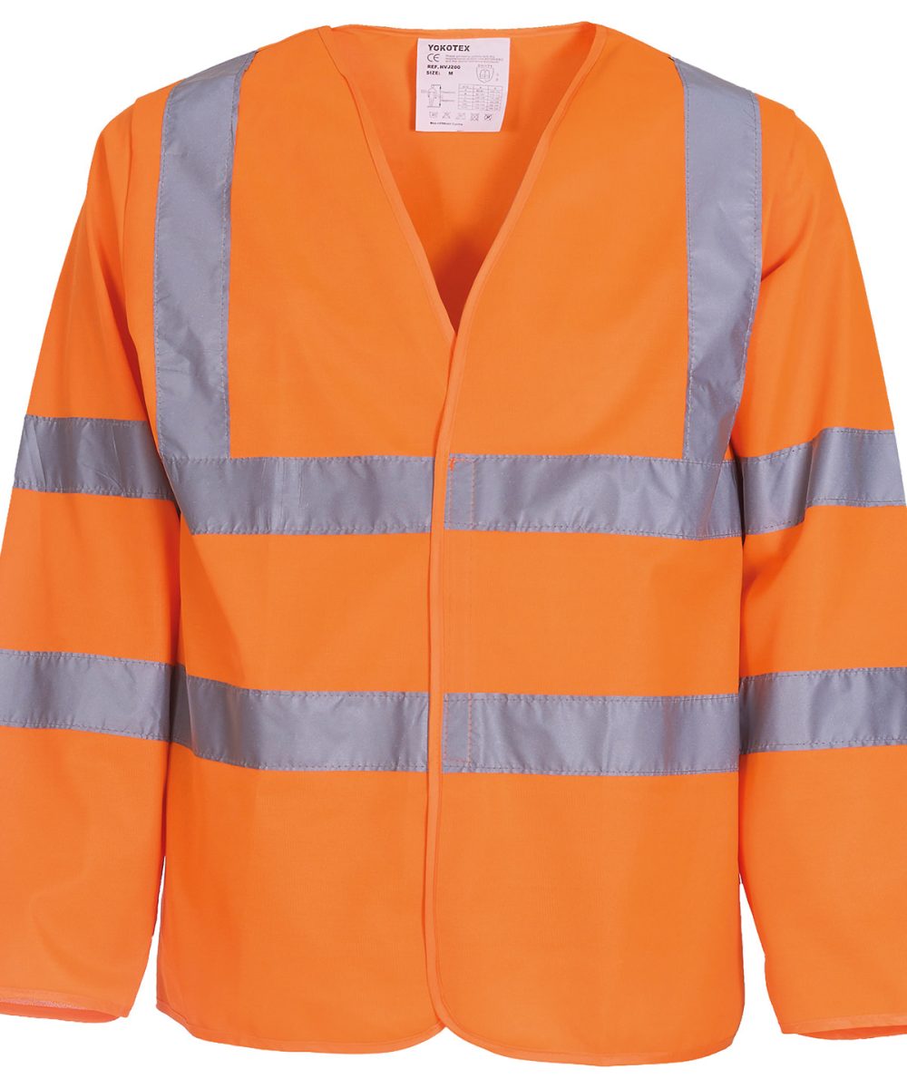 Orange Hi-vis long sleeve waistcoat (HVJ200)