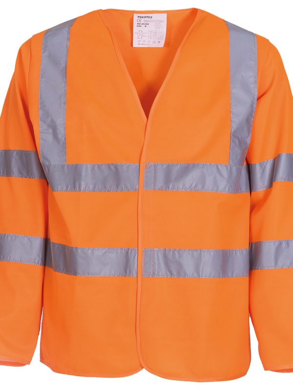 Orange Hi-vis long sleeve waistcoat (HVJ200)