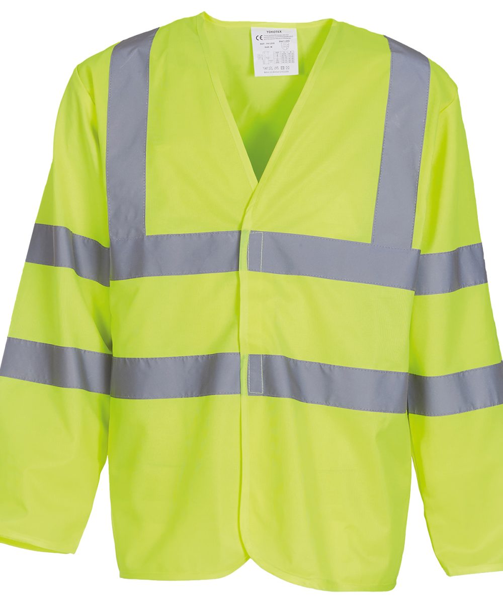 Yellow Hi-vis long sleeve waistcoat (HVJ200)