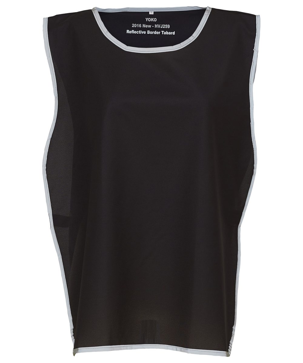 Black Hi-vis reflective border tabard (HVJ259)