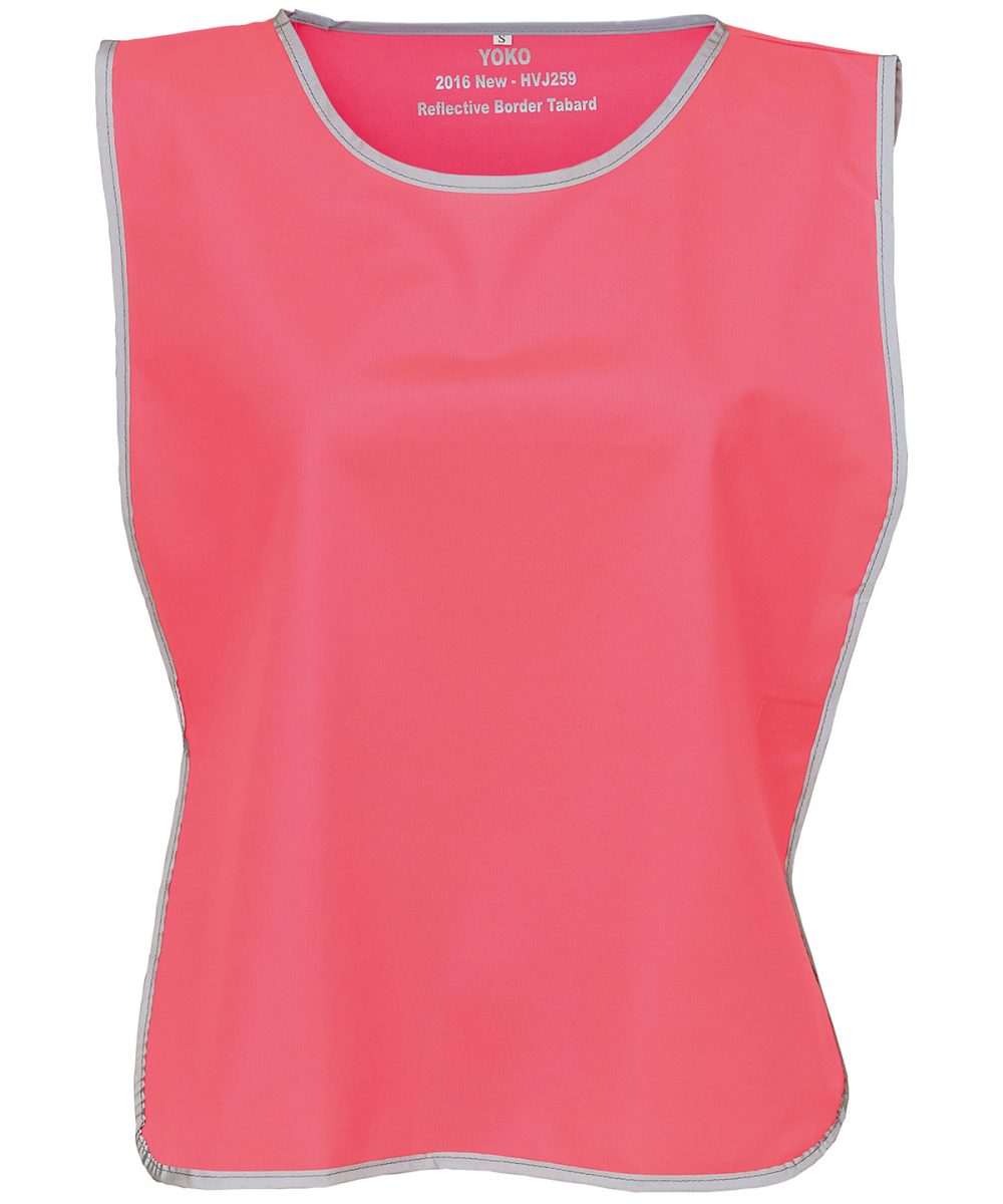 Fluo Pink Hi-vis reflective border tabard (HVJ259)