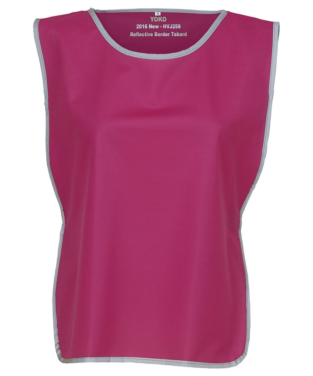 Raspberry Hi-vis reflective border tabard (HVJ259)