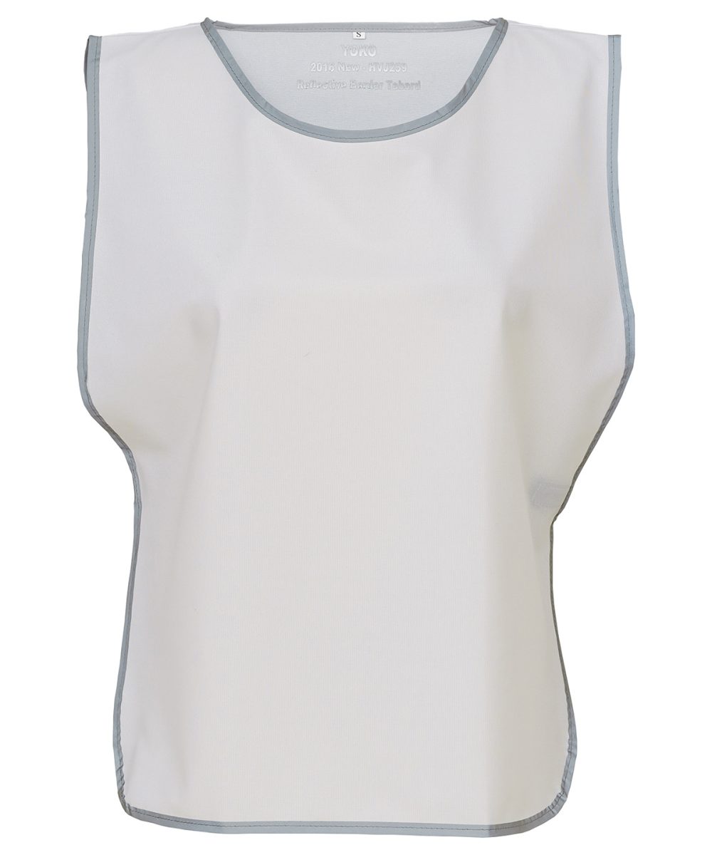 White Hi-vis reflective border tabard (HVJ259)