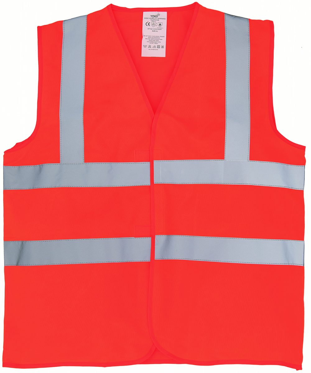 Orange Flame-retardant hi-vis sleeveless waistcoat (HVW100FR)