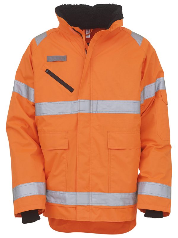 Orange Hi-vis Fontaine storm jacket (HVP309)