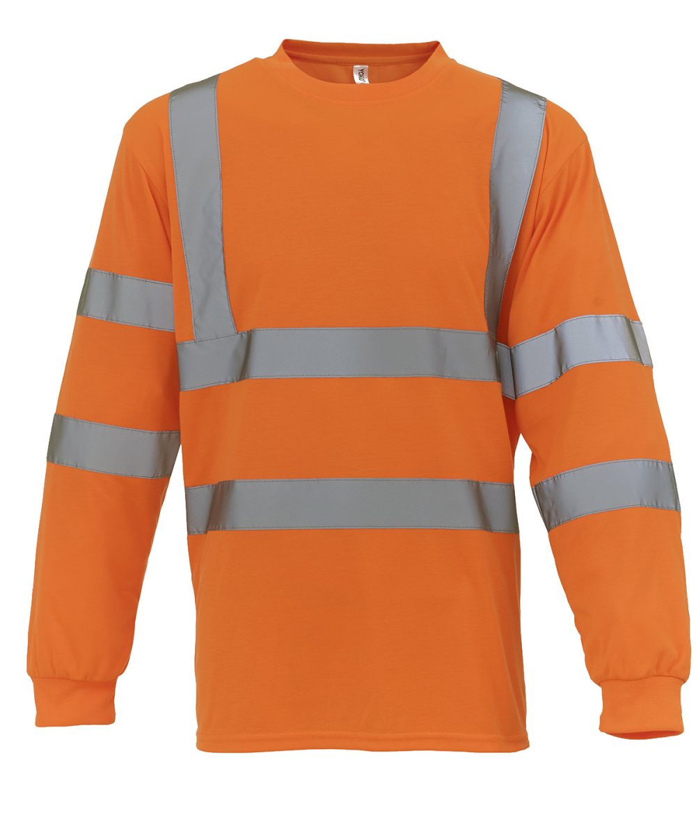 Orange Hi-vis long sleeve t-shirt (HVJ420)