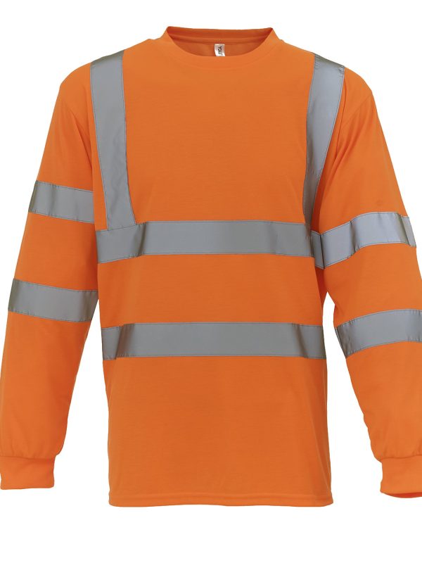 Orange Hi-vis long sleeve t-shirt (HVJ420)