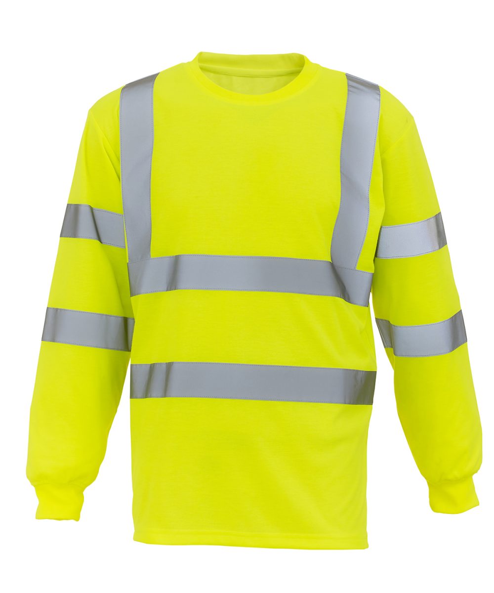 Yellow Hi-vis long sleeve t-shirt (HVJ420)