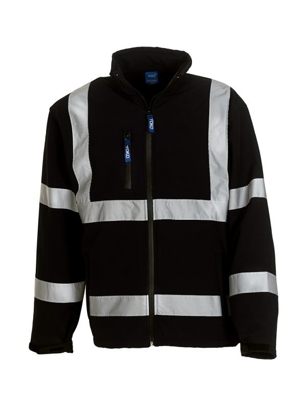 Black Hi-vis softshell jacket (HVK09)